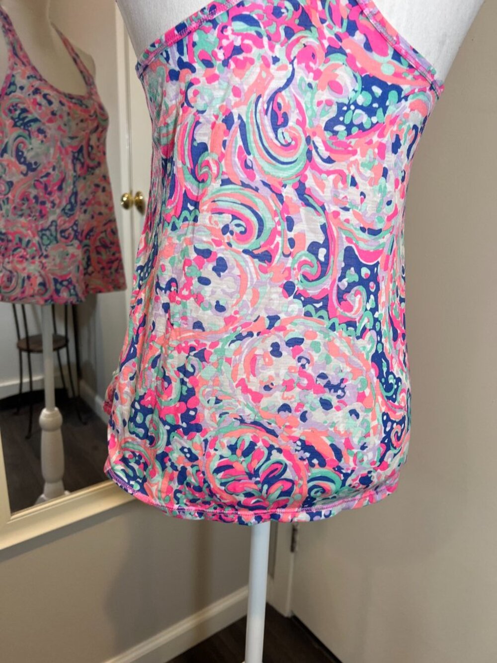 Lilly Pulitzer Multicolored Luxletic Racerback Tank Top, Size XS - Picture 10 of 12